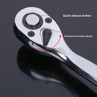 Clé à cliquet manuelle en acier au chrome-vanadium chromé poli, 72 dents, tailles grande, moyenne, petite, fabriquée à Linyi