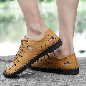 Chaussures d'eau d'été pour hommes, bout fermé, en faux daim, respirantes, semelle extérieure en caoutchouc, semelle intermédiaire en EVA, plage, extérieur, taille 47 48 - Product Image 4