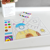 Napperon en silicone personnalisé pour enfants pour la table à manger Vente en gros Tampon à graffiti personnalisé Tampon à peindre