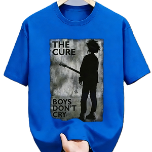 T-shirt graphique The Cure Boys Don't Cry Band, T-shirt pour fans de musique post-punk rock de Robert Smith. T-shirt oversize en coton à manches courtes, style streetwear, décontracté - Product Image 6