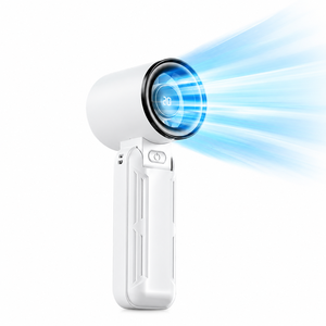 12000RPM Turbo Handheld <b>Fan</b> Portable Mini <b>Fan</b> with <b>LED</b> Display 5 Speed Adjustable Folding Design Rechargeable For Outdoor Travel - Product Image 1