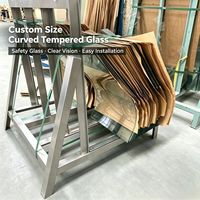 Klares Gebogenes Gehärtetes Sicherheitsglas Benutzerdefinierte Form Strenge Qualitätskontrolle Großmengen Verfügbar