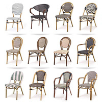 Chaise en rotin, table à manger en marbre, restaurant, café, jardin extérieur, table et chaise de bistrot français