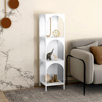 Étagère de rangement en métal moderne et table de chevet multifonctionnelle, petite table d'appoint/table basse pour salon et chambre à coucher