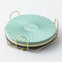 Sous-verre en silicone moderne et minimaliste pour cuisine, style Instagram, résistant à la chaleur, épais, pour tasses, table ou dessous de plat, modèle DMS1012