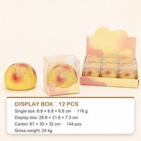 Bun Squishy Speelgoed Bouwstenen Klei Stressbal Handgemaakt Smiley Gezicht Langzaam Terugverende Fidget Grappig Cadeau Groothandel Fruit Stijl TPR