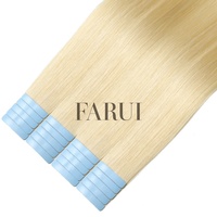 FARUI 613 #   Extensiones de Cabello Adhesivas, Cabello Humano 100% Natural Ruso con Cutícula Virgen, Aspecto Natural