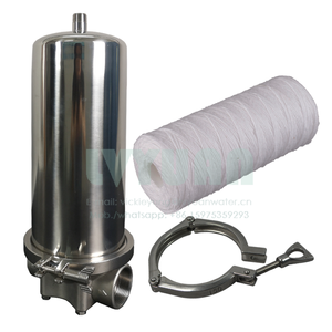 Abrazadera de tratamiento de agua de 10 pulgadas de acero inoxidable 316L para carcasa de filtro de cartucho industrial para equipos de filtración de vino - Product Image 3