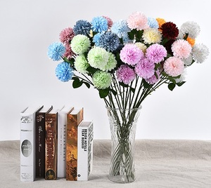 Boule de soie bon marché <span class=keywords><strong>chrysanthème</strong></span> artificiel Ping pong <span class=keywords><strong>chrysanthème</strong></span> pour décoration d'événements de mariage - Product Image 6
