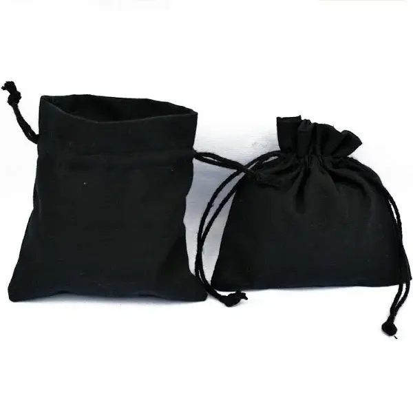 हिग्न मात्रा कस्टम लोगो सूती ड्रॉस्ट्रिंग बैग कपास गहने पैकेजिंग बैग छोटे उपहार गहने पाउच