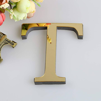 Autocollants muraux à effet 3D en acrylique, 26 lettres anglaises, avec miroir, pour la décoration de maison