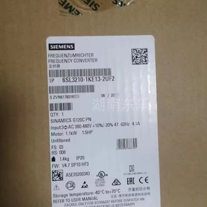 อินเวอร์เตอร์ซีเมนส์ รุ่น 6SL3210-1KE13-2UF2 กำลังไฟ 1.1 กิโลวัตต์ แรงดันไฟฟ้า 380 โวลต์ ระดับการป้องกัน IP20 แบบไม่มีฟิลเตอร์ G120 - Product Image 1
