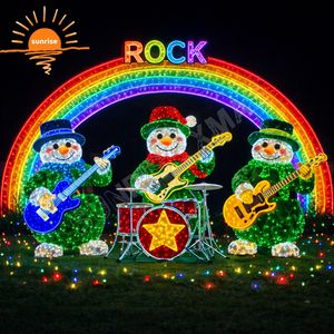 Arche lumineuse LED Jingle <span class=keywords><strong>Bell</strong></span> <span class=keywords><strong>Rock</strong></span> Santa pour événements de Noël en plein air et affichage sur le thème de la musique festive - Product Image 4