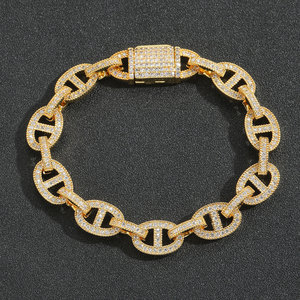 Hip Hop Bracelet 11MM Pig Nose <b>Chain</b> Personality <b>Cuban</b> <b>Chain</b> Hip Hop Men's Jewelry Tanjing Fashion Lijing Necklace - Product Image 3