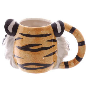 Tazas de Café de Cerámica con Forma de Animales Realistas, Tazas con Cabeza de Perro, León, Leopardo y Tigre, Tazas con Pintura, Tazas de Agua al por Mayor - Product Image 3