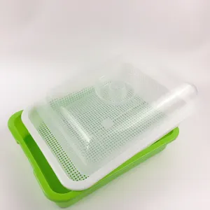 Double Layer Bean Sprouts Pots Seedling Tray Growing Wheat Seedlings Nursery Pots Planting Dishes Home Garden Plate