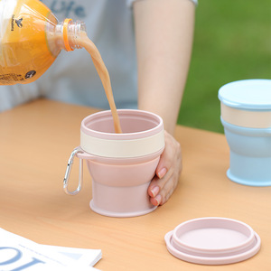 Stock Collapsible Travel Mug Lightweight Silicone Cup Leak-Proof <b>Lid</b> Dishwasher <b>Microwave</b> Safe Heat-Resistant Portable Outdoor - Product Image 3