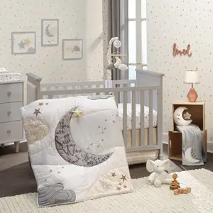 Goodnight Moon 3-teiliges Celestial Nursery Babybett Bettwäsche-Set