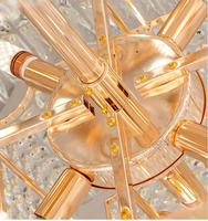 Lustre de hall de villa moderne de luxe personnalisé, nouveau modèle duplex, en cristal, suspendu, creux, à hauteur moyenne, avec pendentif en cristal LED