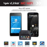 VLinker-herramienta de diagnóstico OBD2, dispositivo de escaneo, lector de código de coche, escáner de diagnóstico OBD2, Wi-Fi, MC, WIFI