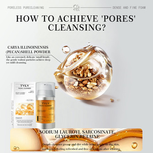 <span class=keywords><strong>Nettoyant</strong></span> <span class=keywords><strong>Visage</strong></span> Exfoliant Naturel <span class=keywords><strong>Bio</strong></span> 120g à la Noix et aux Acides Aminés, Nettoyage en Profondeur, Mini Gommage Moussant pour Tous Types de <span class=keywords><strong>Peau</strong></span> - Product Image 3