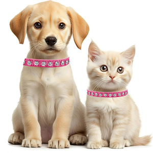 Sparkling Rhinestone Dog & <b>Cat</b> <b>Collar</b> DIY Letter Solid Pattern PU <b>Leather</b> Pet <b>Collar</b> Diamond All Seasons Use Buckle Closure - Product Image 3