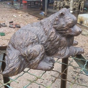 Belle Bronze Chow Sculpture Statue de Jardin - Product Image 6
