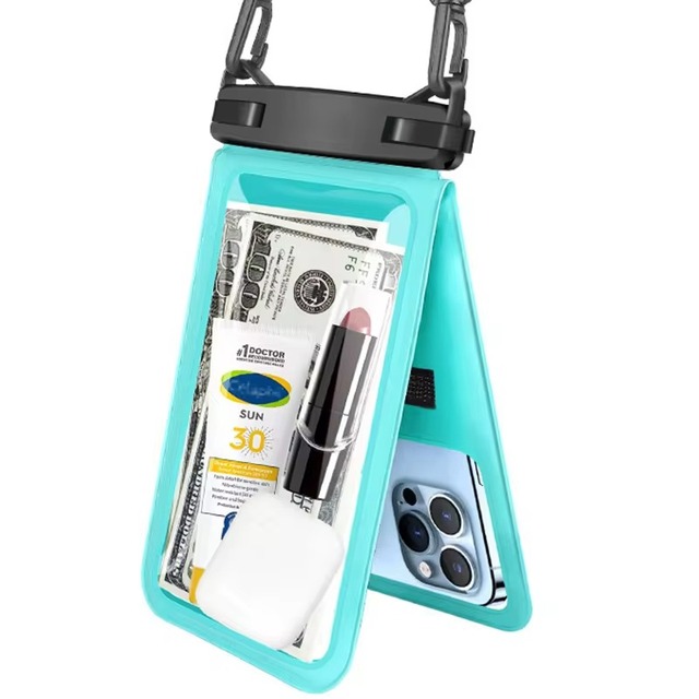 Kamcity Large Capacity PVC Waterproof Mobile Phone Pouch Fashionable Dry Storage Bag Boating Swimming Beach Travel Summer Bag