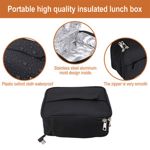 Boîte à lunch chauffante USB portable, sac isotherme de 2,7 L pour voiture, bureau, utilisation en extérieur, noir - Product Image 4