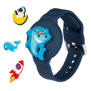 Personnalisable mignon véritable Silicone aimant <span class=keywords><strong>AirTag</strong></span> couverture pour enfants étanche antichoc sangle bricolage luxe porte-carte souple - Product Image 1