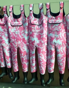 <span class=keywords><strong>Cuissardes</strong></span> de pêche à la mouche imperméables roses pour enfants, <span class=keywords><strong>cuissardes</strong></span> de canotage en plein air, respirantes, camouflage - Product Image 4