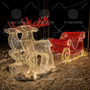 Large 3d Led Reindeer Motif <b>Light</b> Ip65 Rated For Mall Display And Outdoor Christmas Yard Decorations - Product Image 3