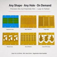 Feuille d'isolation en film polyimide PI découpée sur mesure, haute température, sans adhésif, qualité Gold Finger, pour FPC, PCB, batterie, accessoires électroniques