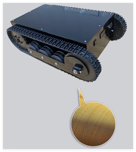 Châssis <span class=keywords><strong>de</strong></span> train <span class=keywords><strong>de</strong></span> roulement en acier au carbone en caoutchouc personnalisé pour les robots <span class=keywords><strong>de</strong></span> construction agricole petite machine charge maximale 200-500KG - Product Image 5