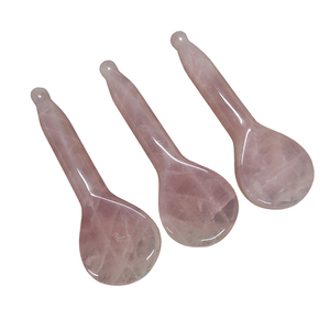 High Quality Natural Black Obsidian Stone <strong>Scrapping</strong> <strong>Massage</strong> Spoon Acupuncture GuaSha Tool - Product Image 4