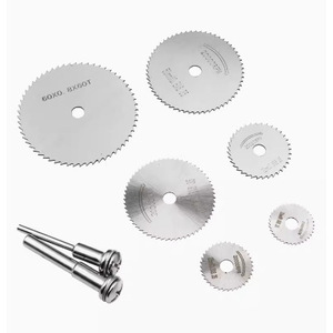 Lames de scie circulaires en acier rapide, ensemble de 100 mm pour la coupe du bois et du plastique avec adaptateur - Product Image 2