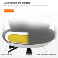 Maille de chaise ergonomique à dossier haut avec soutien lombaire personnalisé accoudoirs confortables de bureau chaise de bureau pivotante multifonctionnelle