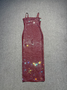 SB3750 Nuevo Vestido Maxi Sexy de Verano, Ropa de Fiesta de Alta Costura, Vestidos de Noche Brillantes con Cristales para Graduación - Product Image 3