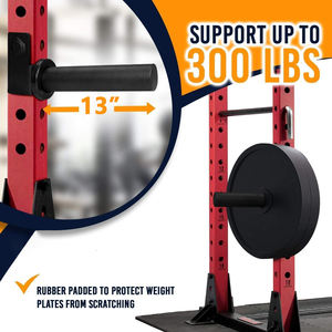 Paar gewichtsplaat houder rekbevestigingen - Geschikt voor 2x2 en 3x3 inch power racks, voor veilige opslag en organisatie van gewichtsplaten - Product Image 4