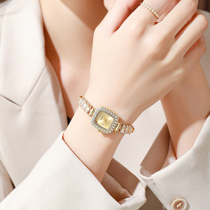 Orologio da Polso Elegante con Bracciale a Scomparsa, Orologio al Quarzo di Lusso Leggero, Orologio con Cristalli per Donne e Ragazze, <span class=keywords><strong>Regalo</strong></span> Estivo per Feste - Product Image 2