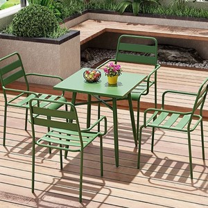 Conjunto <span class=keywords><strong>de</strong></span> Mesa <span class=keywords><strong>y</strong></span> <span class=keywords><strong>Sillas</strong></span> <span class=keywords><strong>de</strong></span> Comedor Resistentes para Exteriores, para Patio, Balcón, Jardín, Ocio <span class=keywords><strong>y</strong></span> Cafeterías o Tiendas <span class=keywords><strong>de</strong></span> Té con Leche - Product Image 6