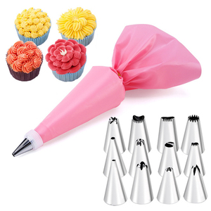 Juego de boquillas para crema de 12/24 Uds., herramientas de pastelería, accesorios para decoración de pasteles, bolsa de Pastelería, Cocina, panadería, equipo de confitería - Product Image 1