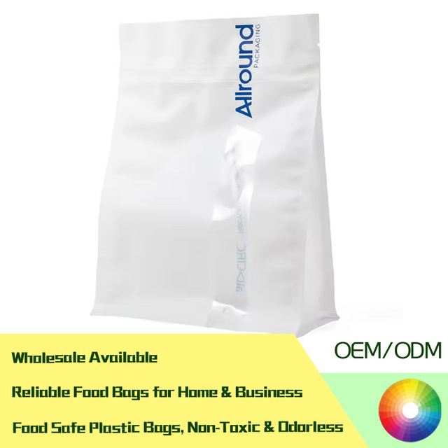 Best Price Customized Eight Side Seal Stand up Pouch Flat Bottom Eco Friendly Mono Material Recycle Zipper Stand up Pouch