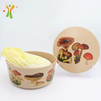 Grand bol écologique en fibre de coque de riz pour soupes, nouilles, salades de fruits pour bébés, compatible micro-ondes, bol de voyage