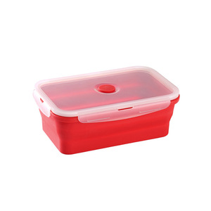 Boîte à Lunch pliante <span class=keywords><strong>en</strong></span> Silicone, contenant de stockage des aliments, cuisine micro-ondes <span class=keywords><strong>vaisselle</strong></span> Portable pour la maison <span class=keywords><strong>en</strong></span> extérieur - Product Image 4