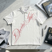 Polo en coton piqué 230 g/m² pour homme MO545, motif imprimé personnalisé, coupe ajustée, idéal pour l'été et le streetwear