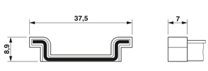 New and Original Control Cabinet Accessories 35/7,5 CAP - <b>Terminal</b> Fixture 1206560 Install Rail Plate - Product Image 2
