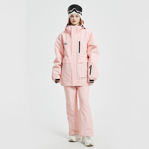 25 nouveau style de combinaison de ski pour hommes et femmes manteau chaud coupe-vent imperméable avec pantalon de ski simple double sac élégant inclus - Product Image 1
