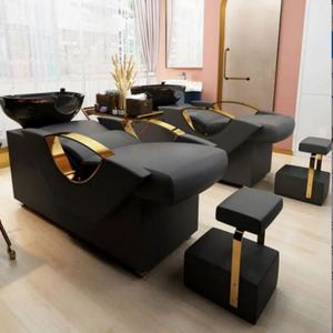 Beauty Hair <b>Salon</b> Shampoo Bed Ceramic Wash Basin Shampoo Beds Barber Shop <b>Furniture</b> Shampoo Chair Bed - Product Image 3
