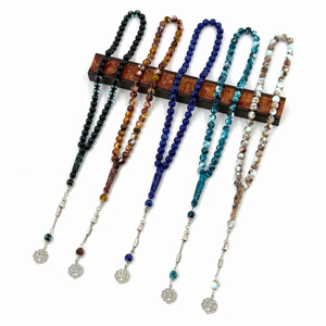 Cuentas de Oración Musulmanas de Resina Negra de 10mm, 51 Piezas, Pulsera Tasbih, Rosario Islámico Imam Sobha Kir - Product Image 6